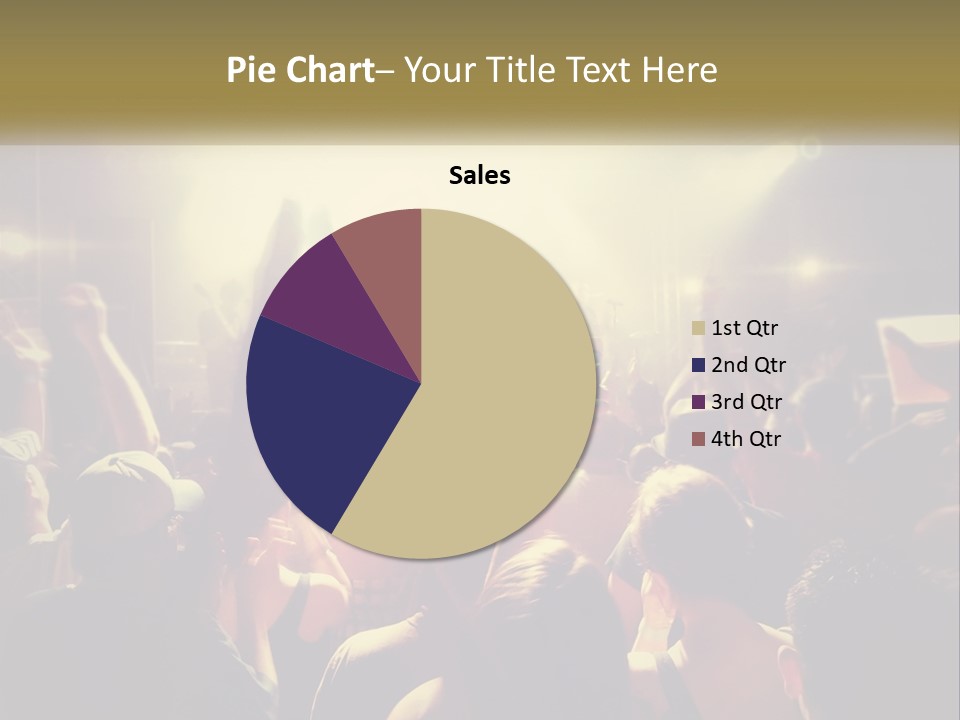 A Crowd Of People At A Concert With Their Hands Up PowerPoint Template