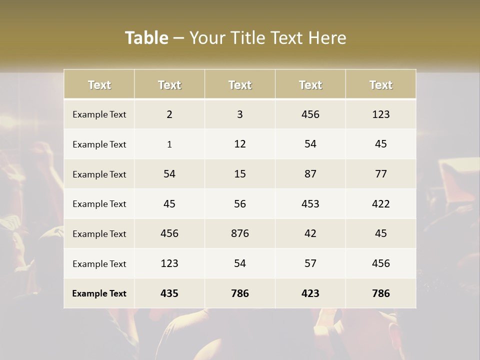 A Crowd Of People At A Concert With Their Hands Up PowerPoint Template