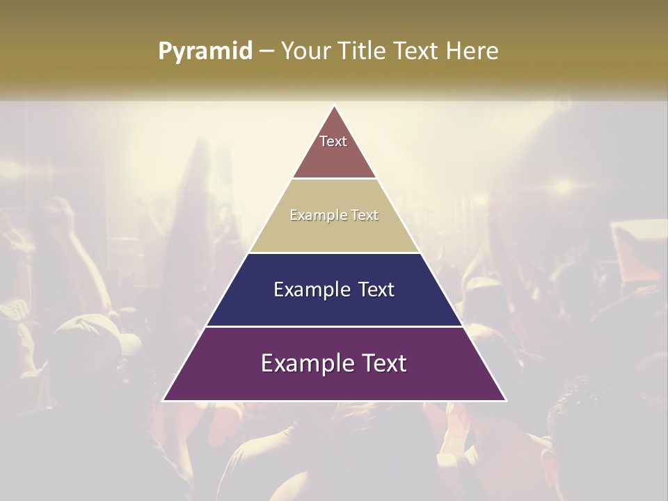 A Crowd Of People At A Concert With Their Hands Up PowerPoint Template