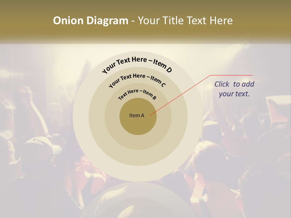 A Crowd Of People At A Concert With Their Hands Up PowerPoint Template