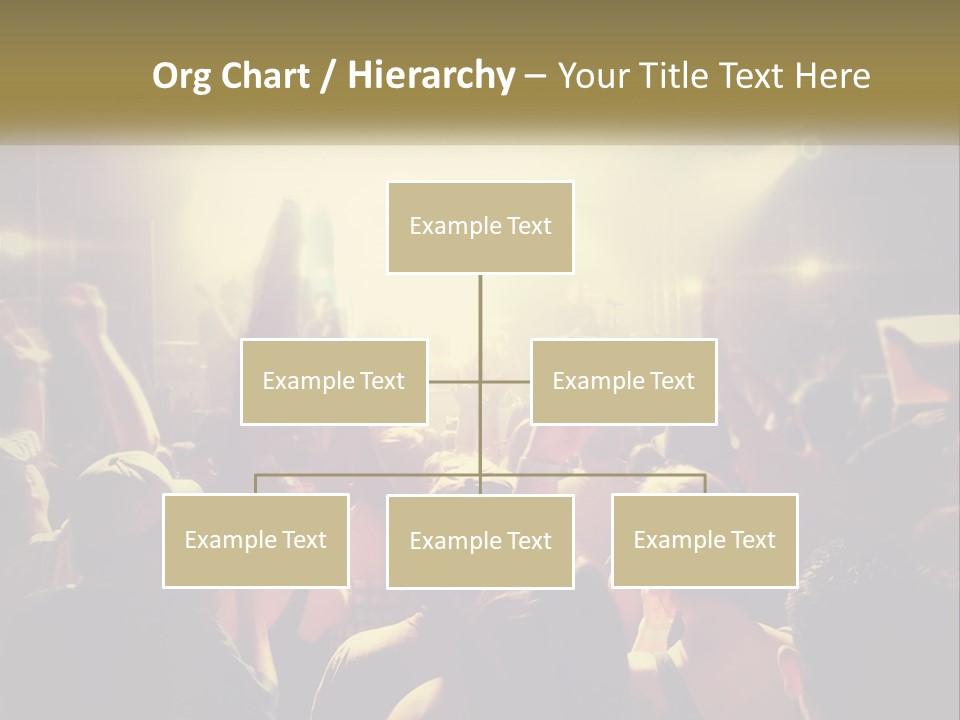 A Crowd Of People At A Concert With Their Hands Up PowerPoint Template