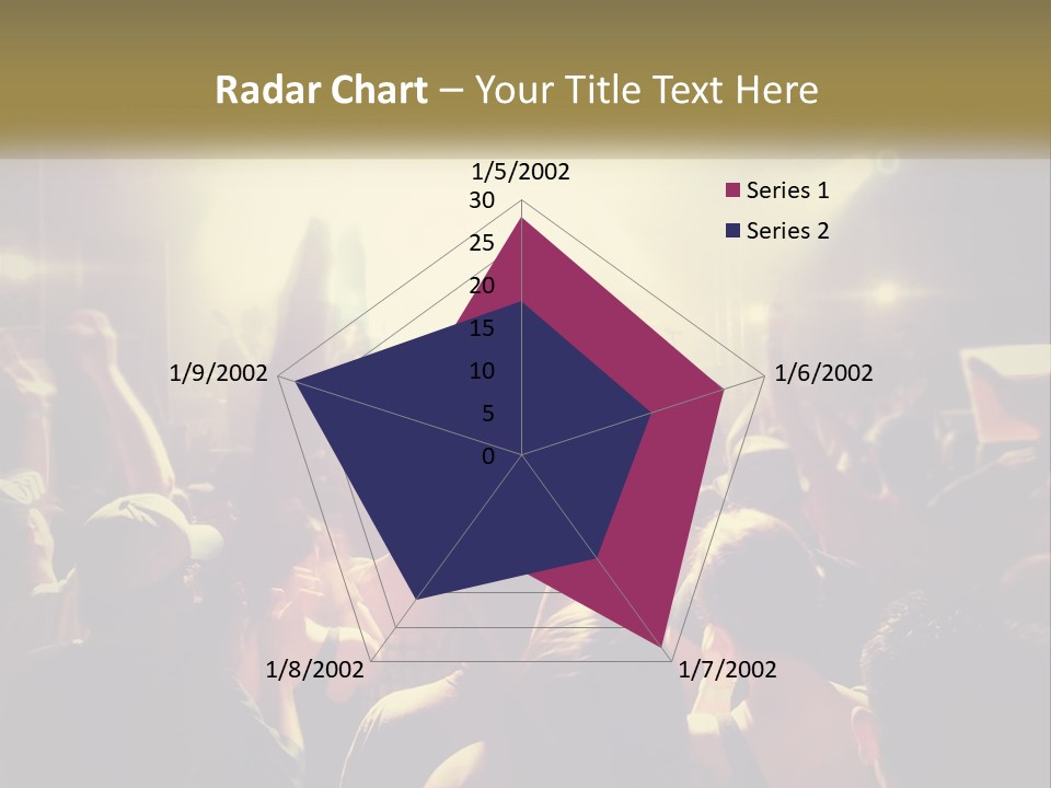 A Crowd Of People At A Concert With Their Hands Up PowerPoint Template