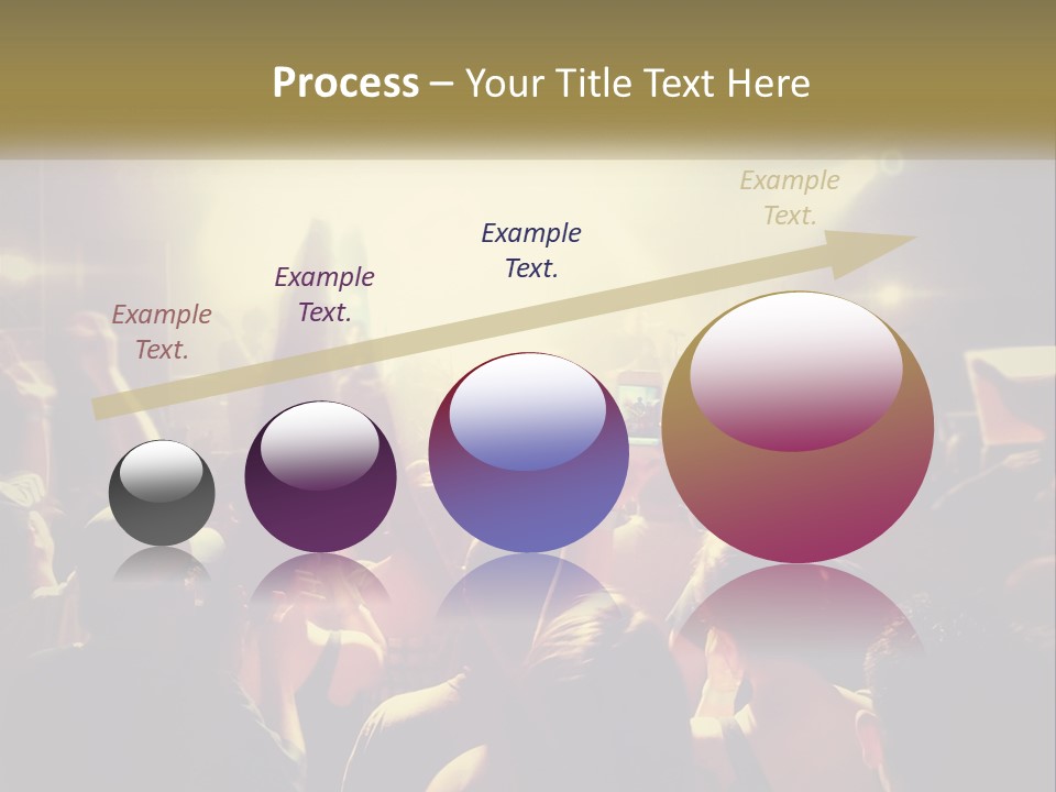 A Crowd Of People At A Concert With Their Hands Up PowerPoint Template