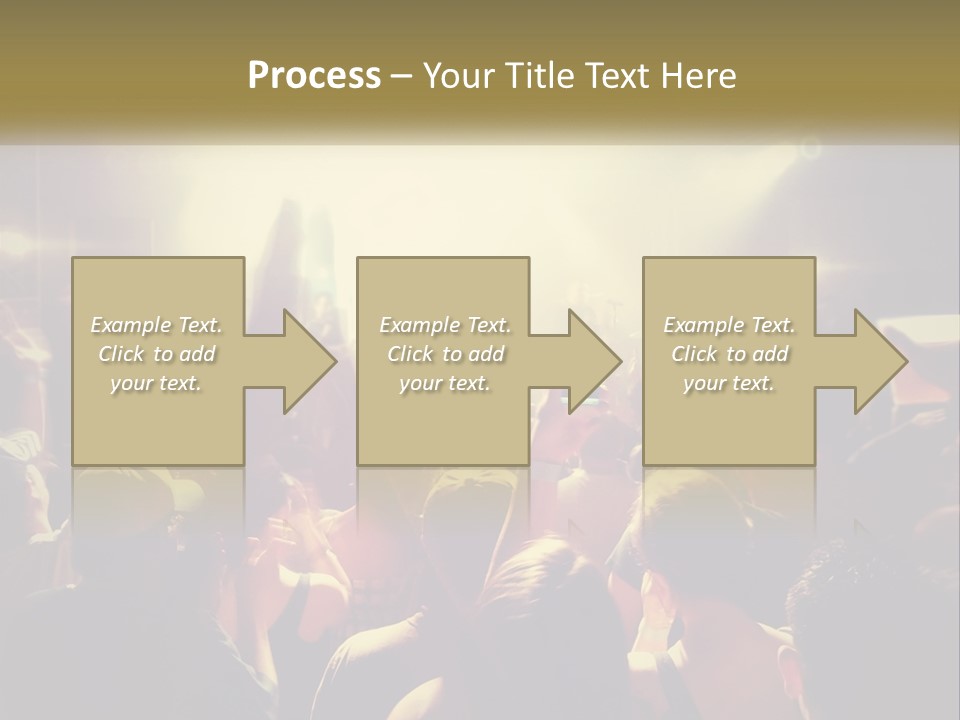 A Crowd Of People At A Concert With Their Hands Up PowerPoint Template