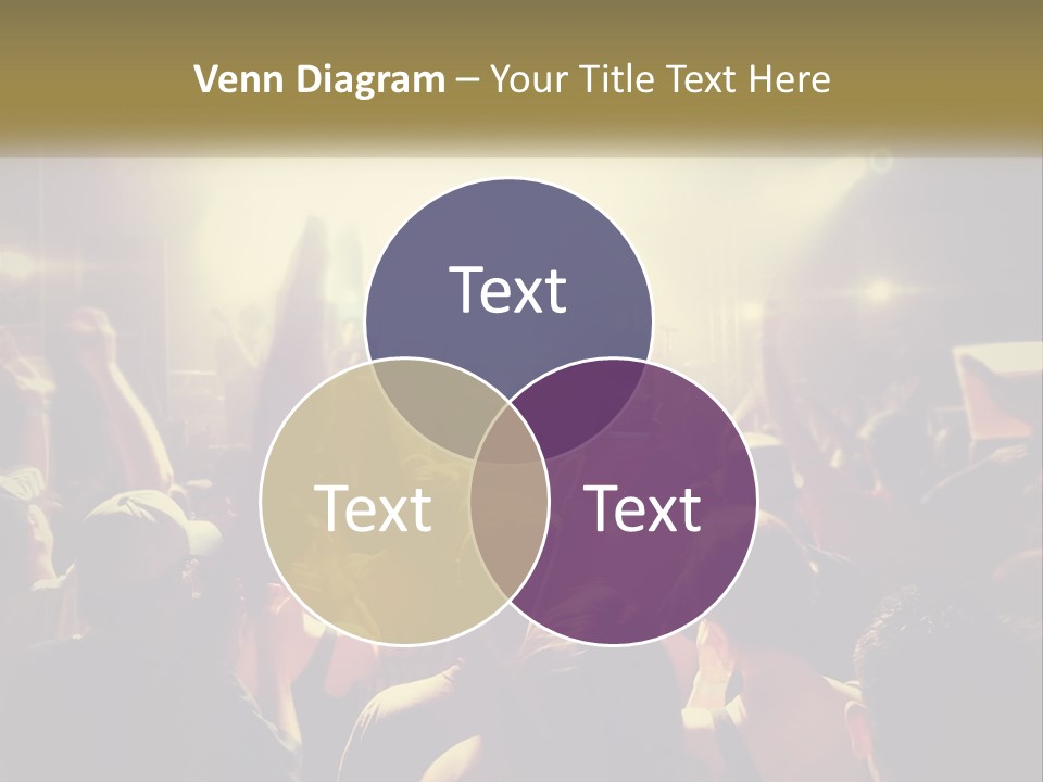 A Crowd Of People At A Concert With Their Hands Up PowerPoint Template