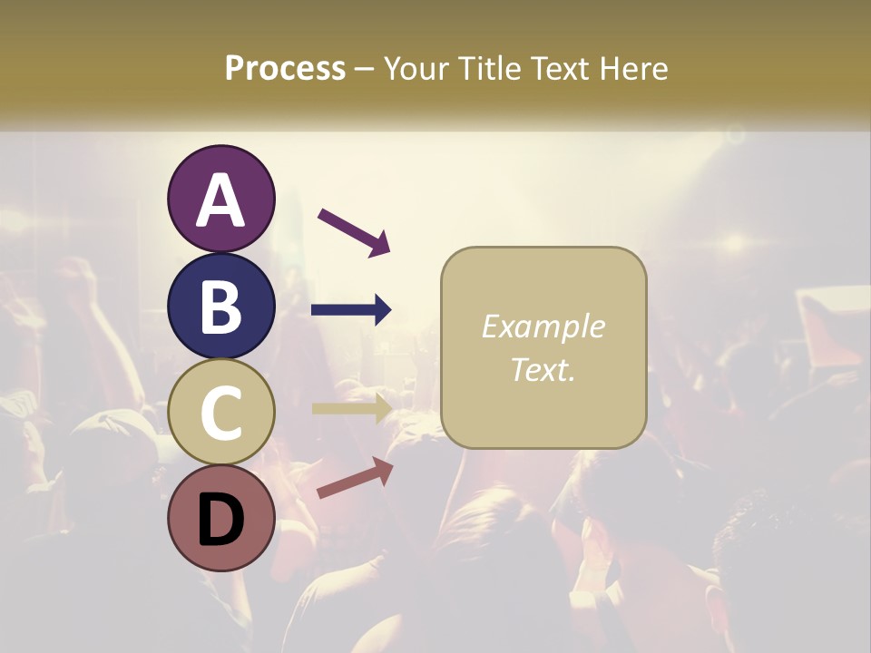 A Crowd Of People At A Concert With Their Hands Up PowerPoint Template