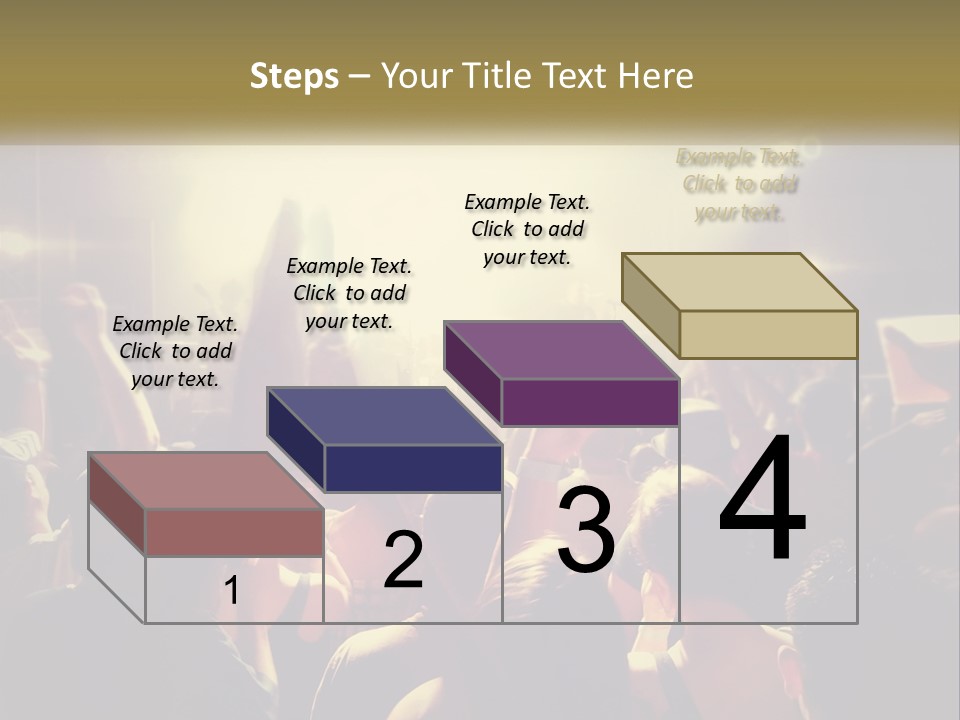 A Crowd Of People At A Concert With Their Hands Up PowerPoint Template