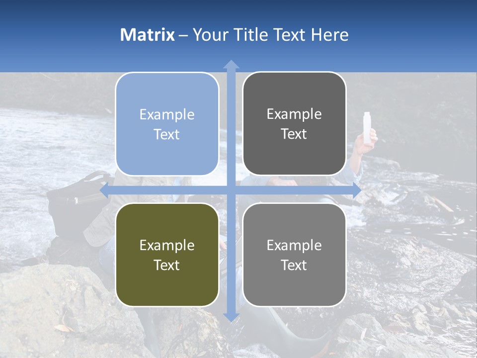 A Man And A Woman Sitting On Rocks With A Laptop PowerPoint Template