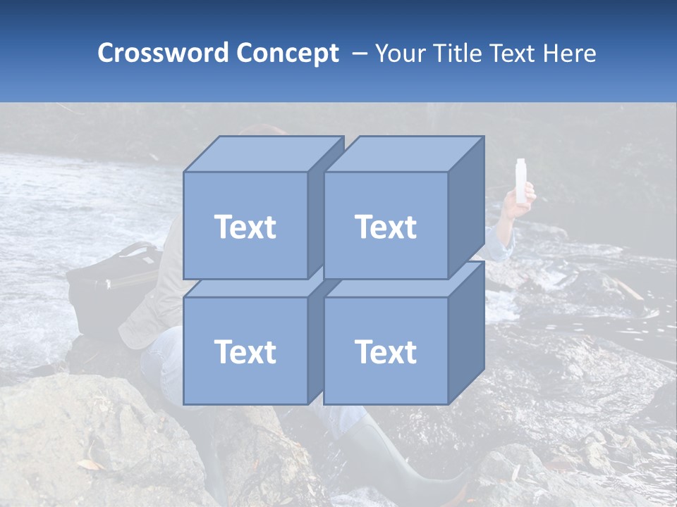 A Man And A Woman Sitting On Rocks With A Laptop PowerPoint Template