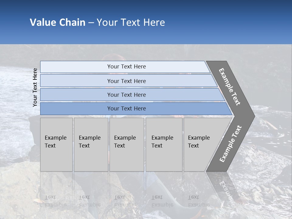 A Man And A Woman Sitting On Rocks With A Laptop PowerPoint Template