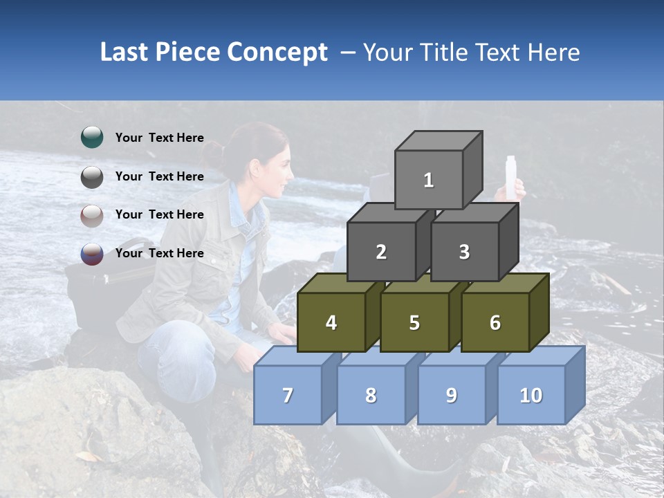 A Man And A Woman Sitting On Rocks With A Laptop PowerPoint Template