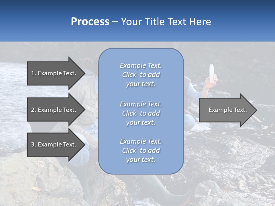 A Man And A Woman Sitting On Rocks With A Laptop PowerPoint Template