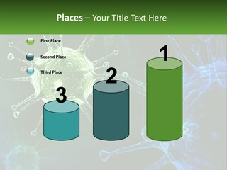 A Group Of Blue And Green Cells With The Words Name Of Presentation PowerPoint Template