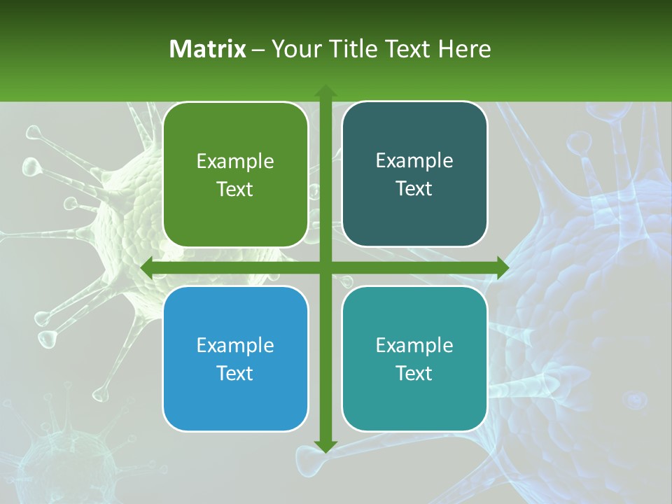 A Group Of Blue And Green Cells With The Words Name Of Presentation PowerPoint Template