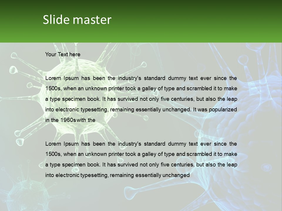 A Group Of Blue And Green Cells With The Words Name Of Presentation PowerPoint Template