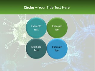 A Group Of Blue And Green Cells With The Words Name Of Presentation PowerPoint Template