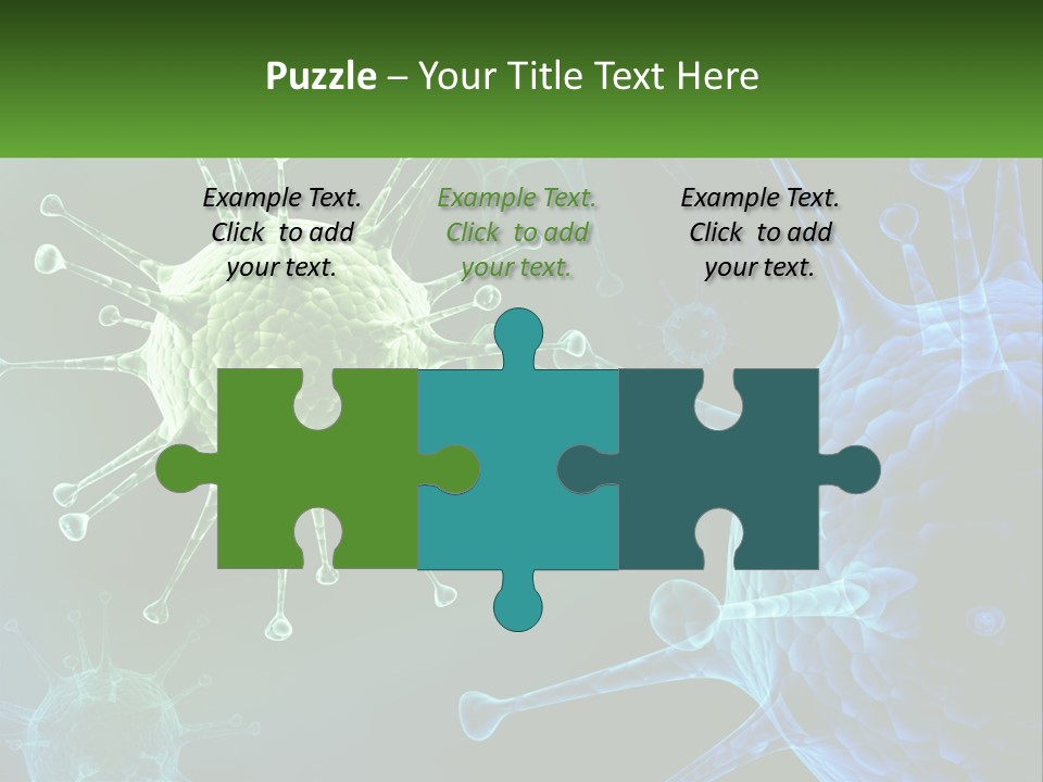 A Group Of Blue And Green Cells With The Words Name Of Presentation PowerPoint Template