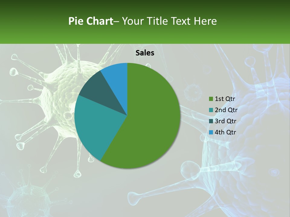 A Group Of Blue And Green Cells With The Words Name Of Presentation PowerPoint Template