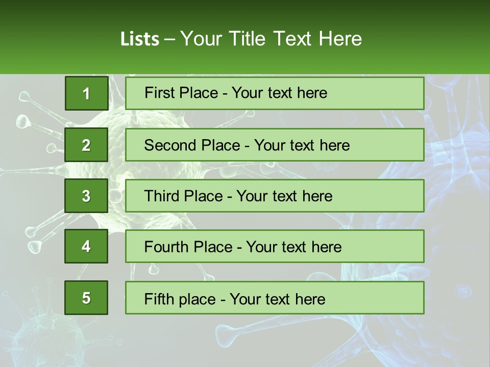 A Group Of Blue And Green Cells With The Words Name Of Presentation PowerPoint Template
