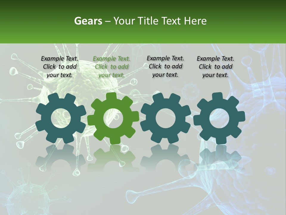 A Group Of Blue And Green Cells With The Words Name Of Presentation PowerPoint Template