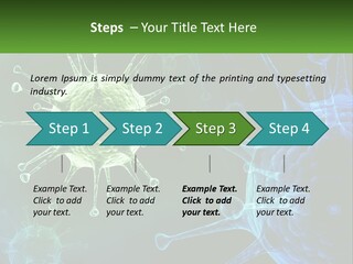 A Group Of Blue And Green Cells With The Words Name Of Presentation PowerPoint Template
