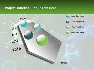 A Group Of Blue And Green Cells With The Words Name Of Presentation PowerPoint Template