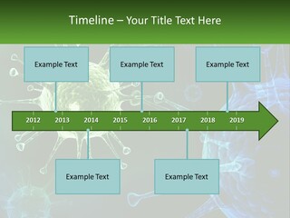 A Group Of Blue And Green Cells With The Words Name Of Presentation PowerPoint Template