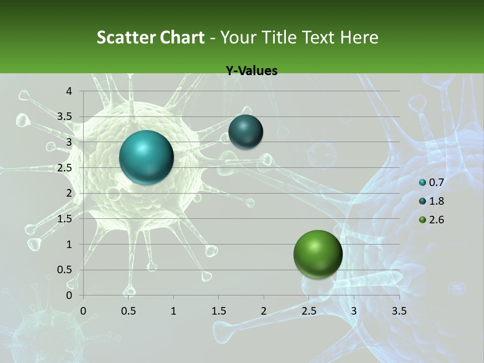A Group Of Blue And Green Cells With The Words Name Of Presentation PowerPoint Template