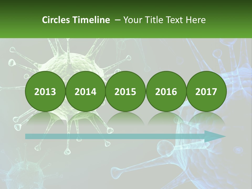 A Group Of Blue And Green Cells With The Words Name Of Presentation PowerPoint Template