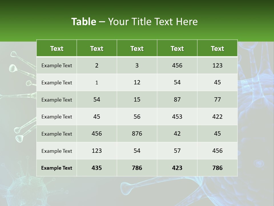 A Group Of Blue And Green Cells With The Words Name Of Presentation PowerPoint Template