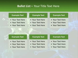 A Group Of Blue And Green Cells With The Words Name Of Presentation PowerPoint Template