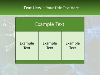 A Group Of Blue And Green Cells With The Words Name Of Presentation PowerPoint Template