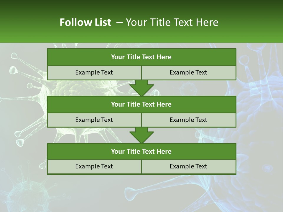 A Group Of Blue And Green Cells With The Words Name Of Presentation PowerPoint Template