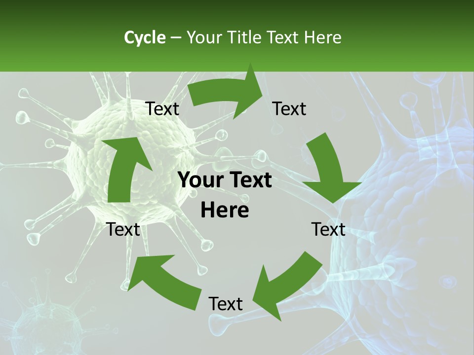 A Group Of Blue And Green Cells With The Words Name Of Presentation PowerPoint Template