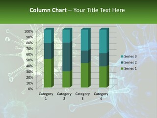 A Group Of Blue And Green Cells With The Words Name Of Presentation PowerPoint Template