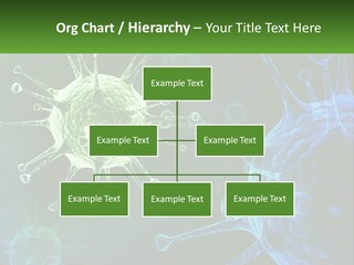 A Group Of Blue And Green Cells With The Words Name Of Presentation PowerPoint Template