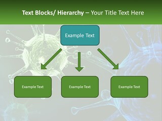 A Group Of Blue And Green Cells With The Words Name Of Presentation PowerPoint Template