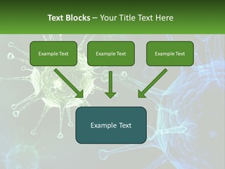 A Group Of Blue And Green Cells With The Words Name Of Presentation PowerPoint Template