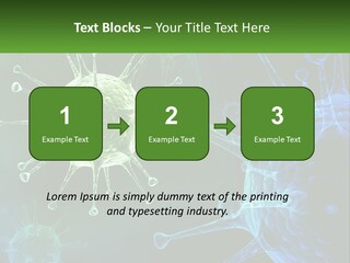A Group Of Blue And Green Cells With The Words Name Of Presentation PowerPoint Template