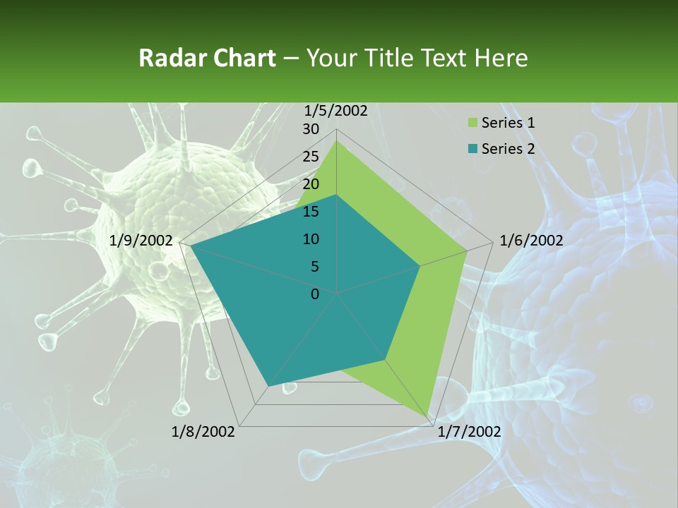 A Group Of Blue And Green Cells With The Words Name Of Presentation PowerPoint Template
