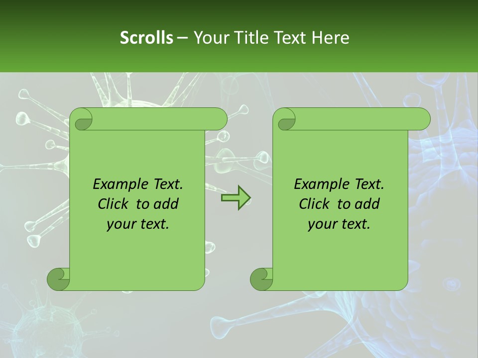 A Group Of Blue And Green Cells With The Words Name Of Presentation PowerPoint Template