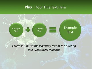 A Group Of Blue And Green Cells With The Words Name Of Presentation PowerPoint Template