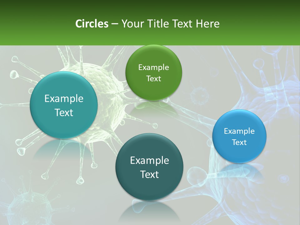 A Group Of Blue And Green Cells With The Words Name Of Presentation PowerPoint Template