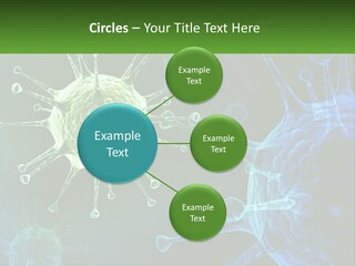 A Group Of Blue And Green Cells With The Words Name Of Presentation PowerPoint Template