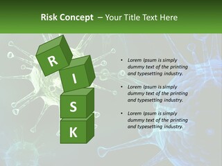 A Group Of Blue And Green Cells With The Words Name Of Presentation PowerPoint Template