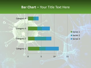A Group Of Blue And Green Cells With The Words Name Of Presentation PowerPoint Template