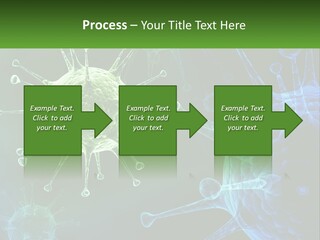 A Group Of Blue And Green Cells With The Words Name Of Presentation PowerPoint Template