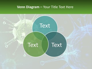 A Group Of Blue And Green Cells With The Words Name Of Presentation PowerPoint Template
