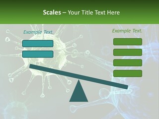 A Group Of Blue And Green Cells With The Words Name Of Presentation PowerPoint Template