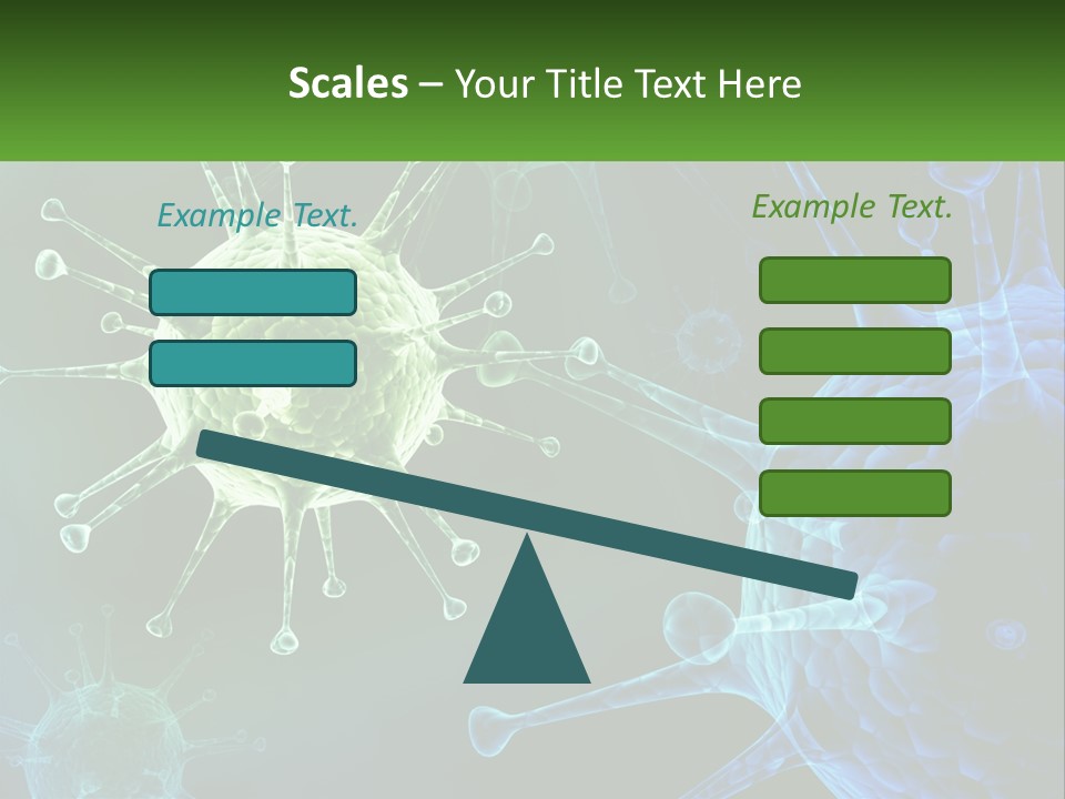 A Group Of Blue And Green Cells With The Words Name Of Presentation PowerPoint Template